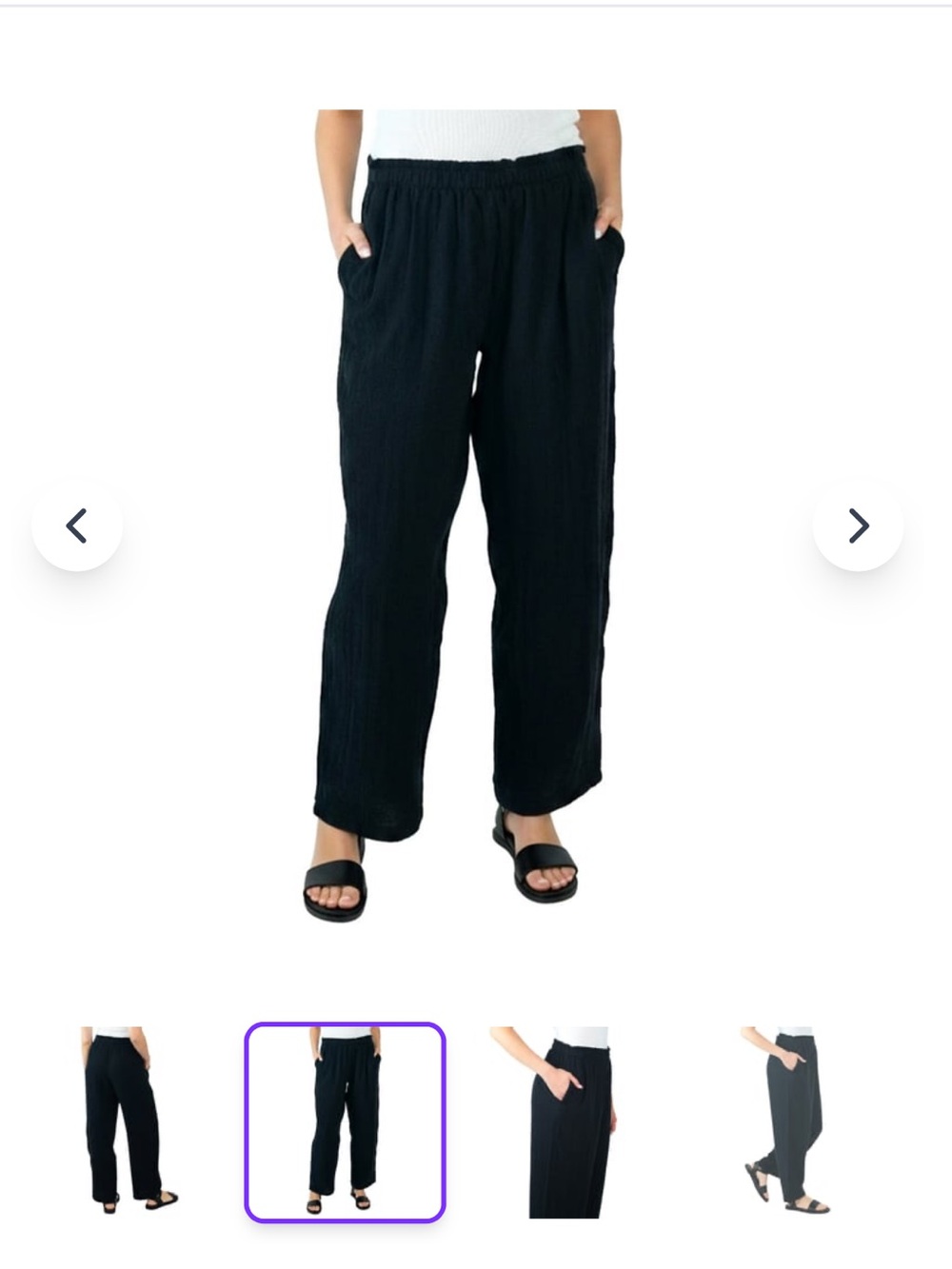 Women’s Black Elastic Waist Casual-NWTO XL